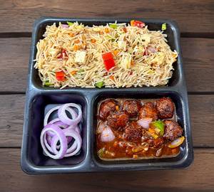 Paneer schezwan rice manchurian