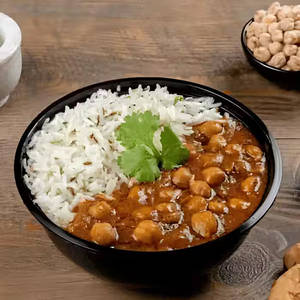 Chole [200 ml] with rice [250 ml]