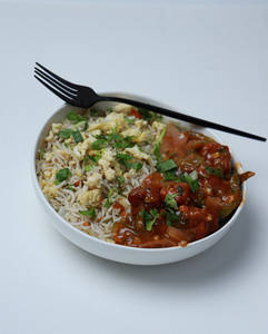 Egg Fried Rice -chicken Manchurian Combo