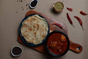 Kerala Paratha - Nadan Chicken Curry Combo