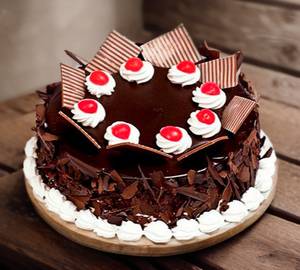 Black forest gateau cake