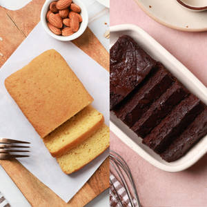Sugar Free Chocolate Cake + Vanilla Cake (300g)
