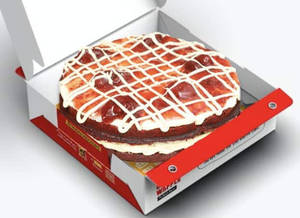 Red Velvet Strawberry Cream Cheese Waffle Cake [Double Layer]