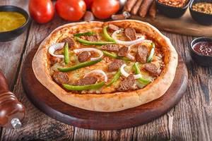 Mutton Sausage Capsicum Onion Pizza