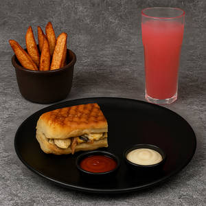 COMBO Philly Cheese Half Grill + Half French Fries&dip + Pink Lemonade