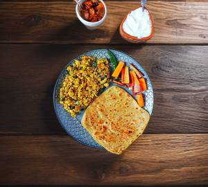 Paneer bhurji with paratha