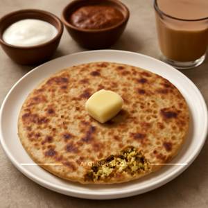 Paneer Paratha (1 Pc) with curd