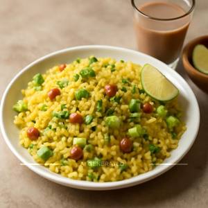Poha + 2 Adrak Or Chocolate Tea
