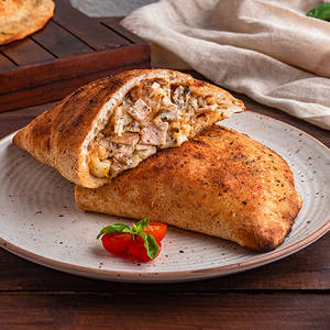 Grilled Chicken And Chopped Ham Calzone
