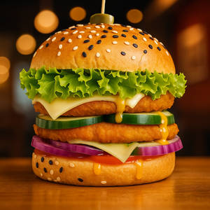 Double Veg Cheese Burger