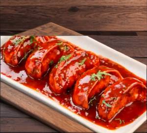 Veg Fried Achari Momos [8 Pieces]