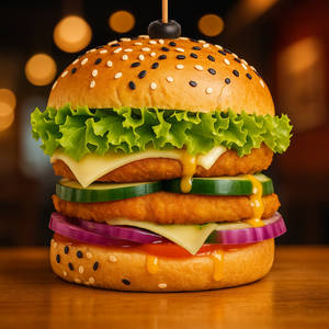 Double Chicken Cheese Burger