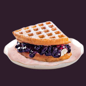 Blueberry Cream Cheese Waffle