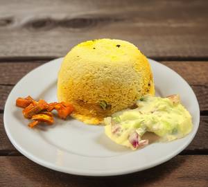 Special veg dum biryani 1 plate, lime juice, spcl pickle salad