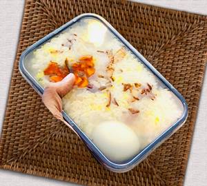 Special chicken dum biryani half, boiled egg, lime juice, spcl pickle salad