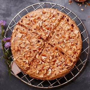 Almond Brownie Waffle Cake