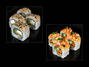 2 In 1 Sushi Box - Veg (8 Pcs)