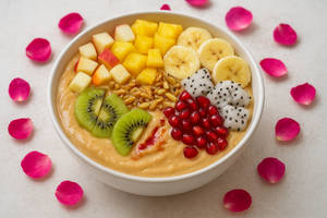 Peanut Butter Fruit & Dryfruit Bowl