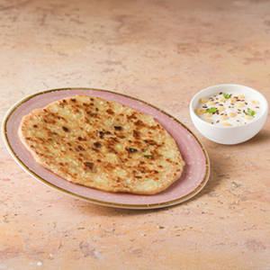 Tawa Aloo Parantha with Curd