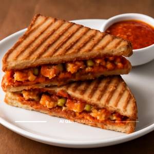 Schezwan Paneer Sandwich [3 Layer]
