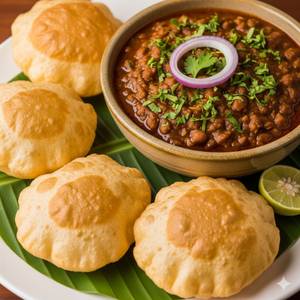 Chole/Chana Masala+ 4 Poori