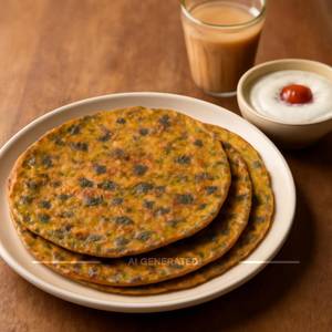 Thepla suki bhaji