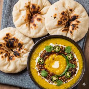 Dal Tadka + 3 Plain Fulka Roti