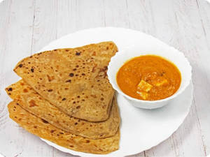 Handi Paneer With 2 Lachcha Paratha