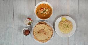 1 Shahi paneer+ 4 Roti Butter+  Jeera Rice + Salad + Aachar