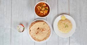 1 Chola Paneer + 4 Roti + 1 Rice + Salad + Aachar