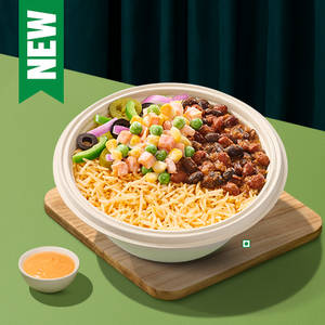 Corn & Peas Rice Bowl (Chipotle/Biryani Sauce)