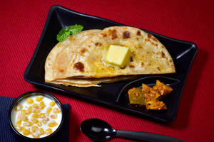 Hot spicy paneer paratha