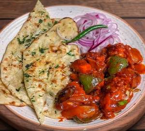 6 Butter Naan & Chilly Chicken & chilly paneer full