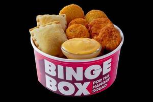 Binge Box -Pizza Puff (2) +Cheese Nuggets (2) +Chicken Nuggets (4)+Dip