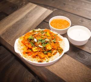 Mix veg Biryani  with Raitha