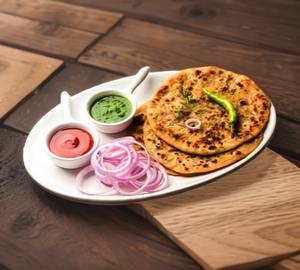 Radish gobi onion paratha