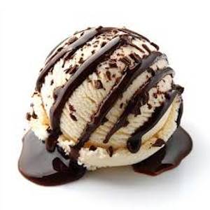 Vanilla Scoop With Chococlate Syrup