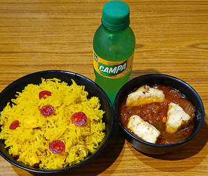 Basanti Pulao With Chilly Paneer +  Free Cold Drinks Combo