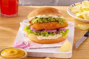 Fish Fillet Burger (Mushy Dip)