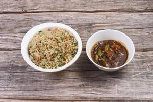 Veg Fried Rice+Veg Chilli Paneer