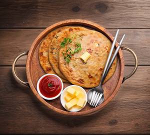 Spinach paneer paratha