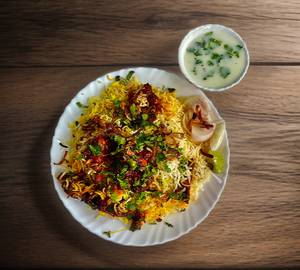 Chicken fry piece biryani single