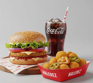Combo (Peri Peri Veg Burger + Jalapeno Cheese Pops + Coke)