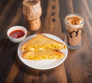 Cold Coffe + Veg Grilled  Sandwich
