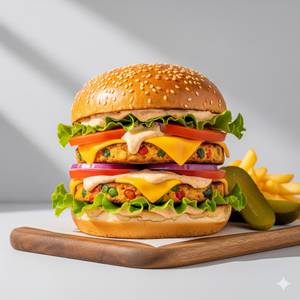 Double Veg Cheese Burger