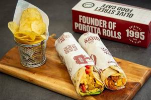 2 Chicken Pocket Friendly Wraps + Potato Chips