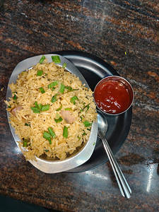 Onion Chilly Fried Rice