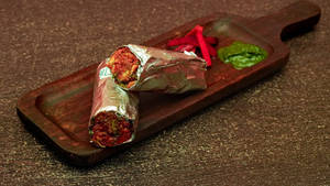Schezwan Seekh Kabab Roll