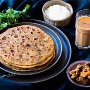 Masala Aloo Paratha+ Cold Coffee