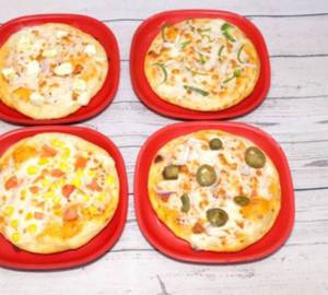 Veg Single 4 Pizza Set [Combo, Single Topping]